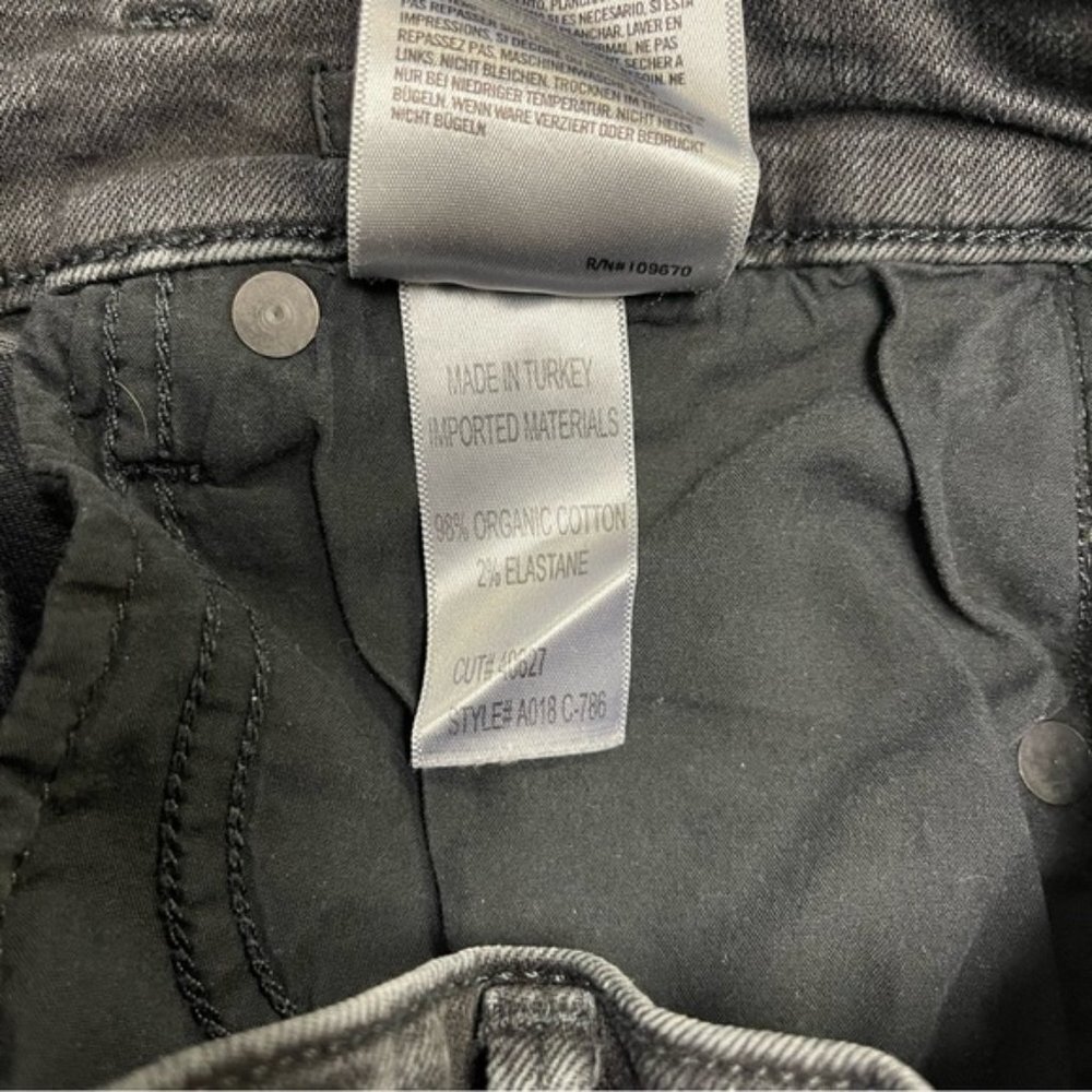 Agolde Jeans Women's Size 28 Black Wash Feel Good Distressed Ripped Ankle - Picture 9 of 9